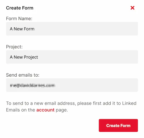 Creating a Formspree form