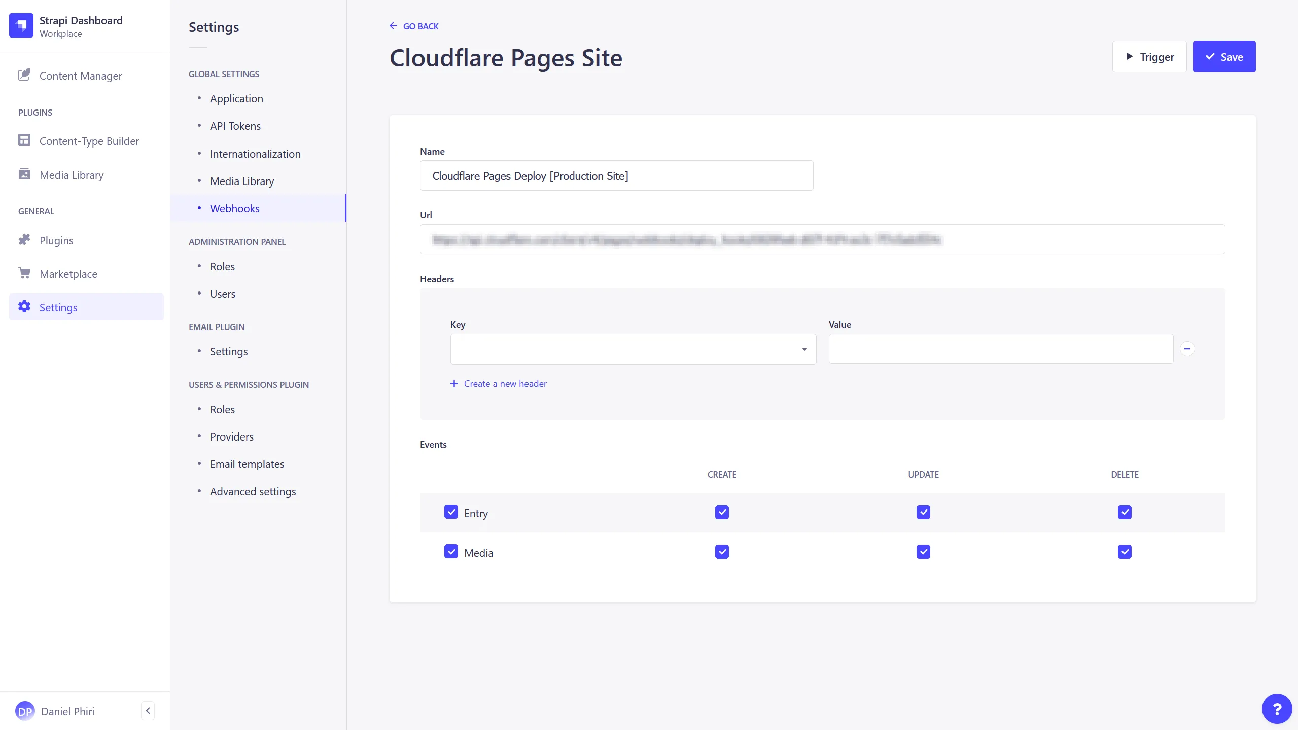 Configuring Deploy Hooks with Strapi